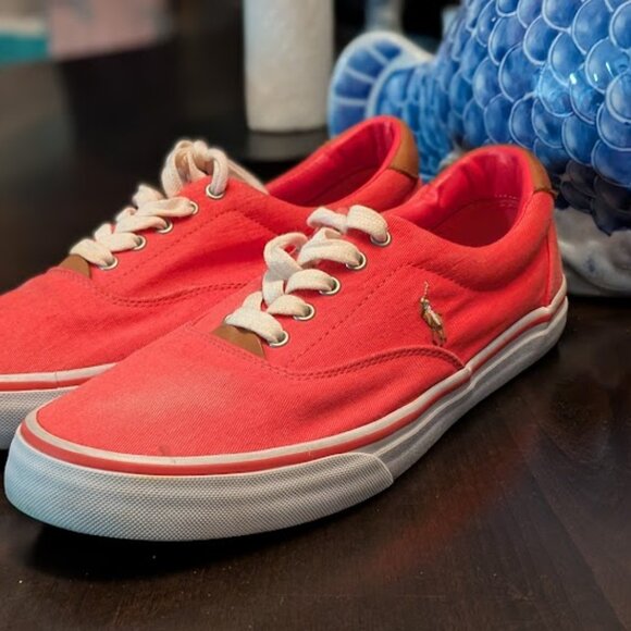 P10 POLO RALPH LAUREN THORTON Canvas Low-Top Sneakers - Picture 10 of 12